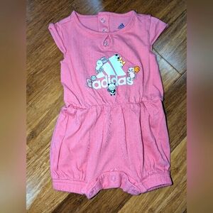 2/$30. Adidas pink baby girl romper. New! Summer outfit.